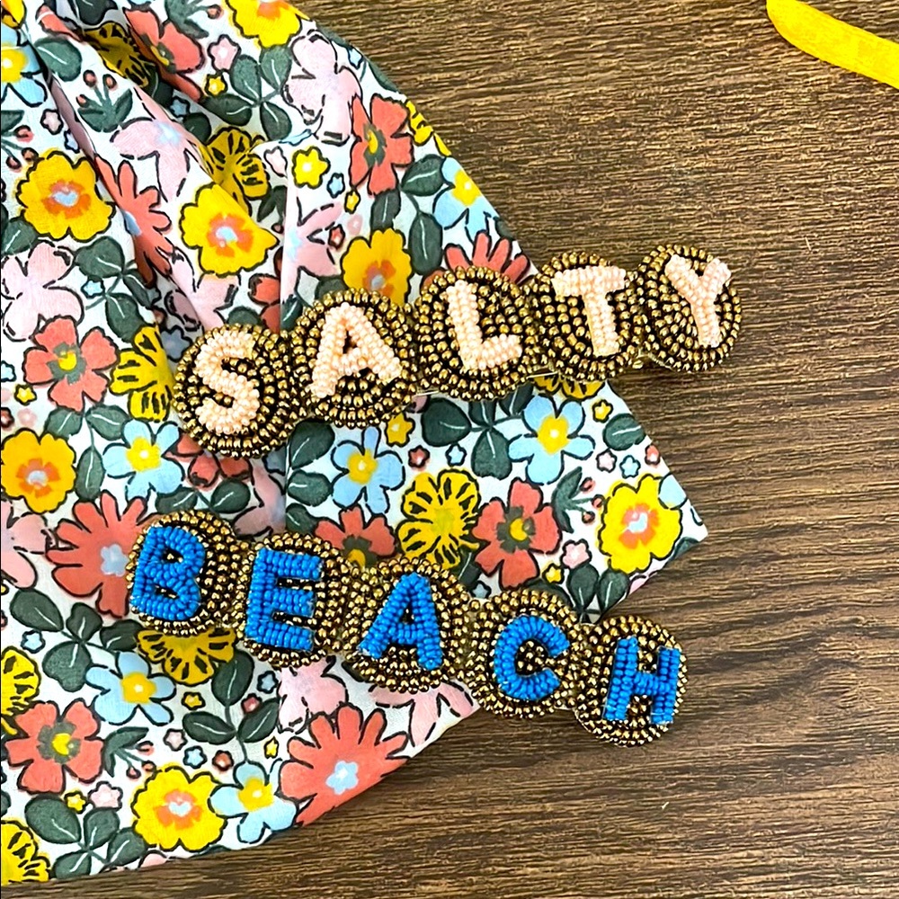 DEEPA “SALTY BEACH” beaded hair clip set